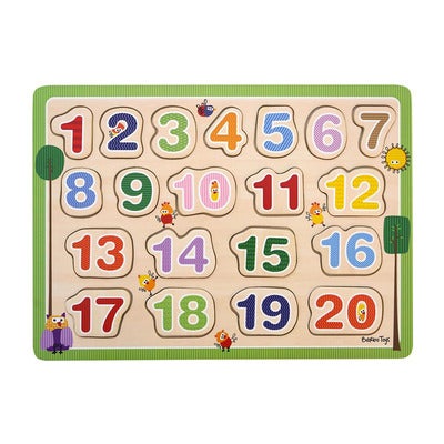 Palapeli 20 Pcs Classic Wooden 1-2-3 Puzzle