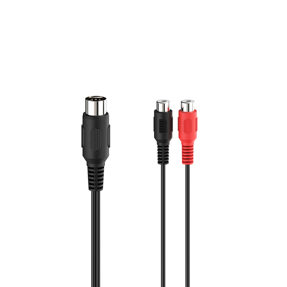 Adapter Audio 2x RCA Female to DIN 5-pin Male