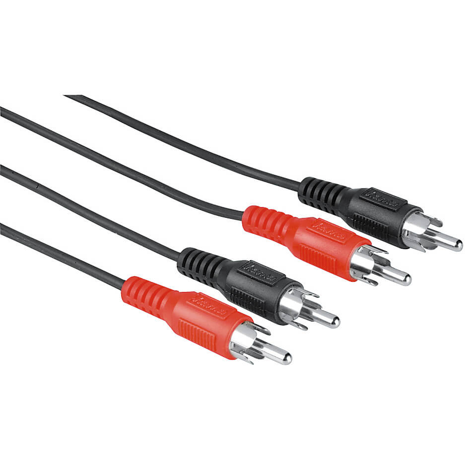 HAMA Audio Cable, 2 RCA plugs - 2 RCA plugs, 1.2 m