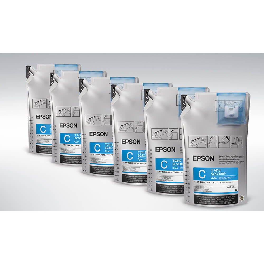 EPSON Ink UltraChrome DS T741200 6x 1L Cyan