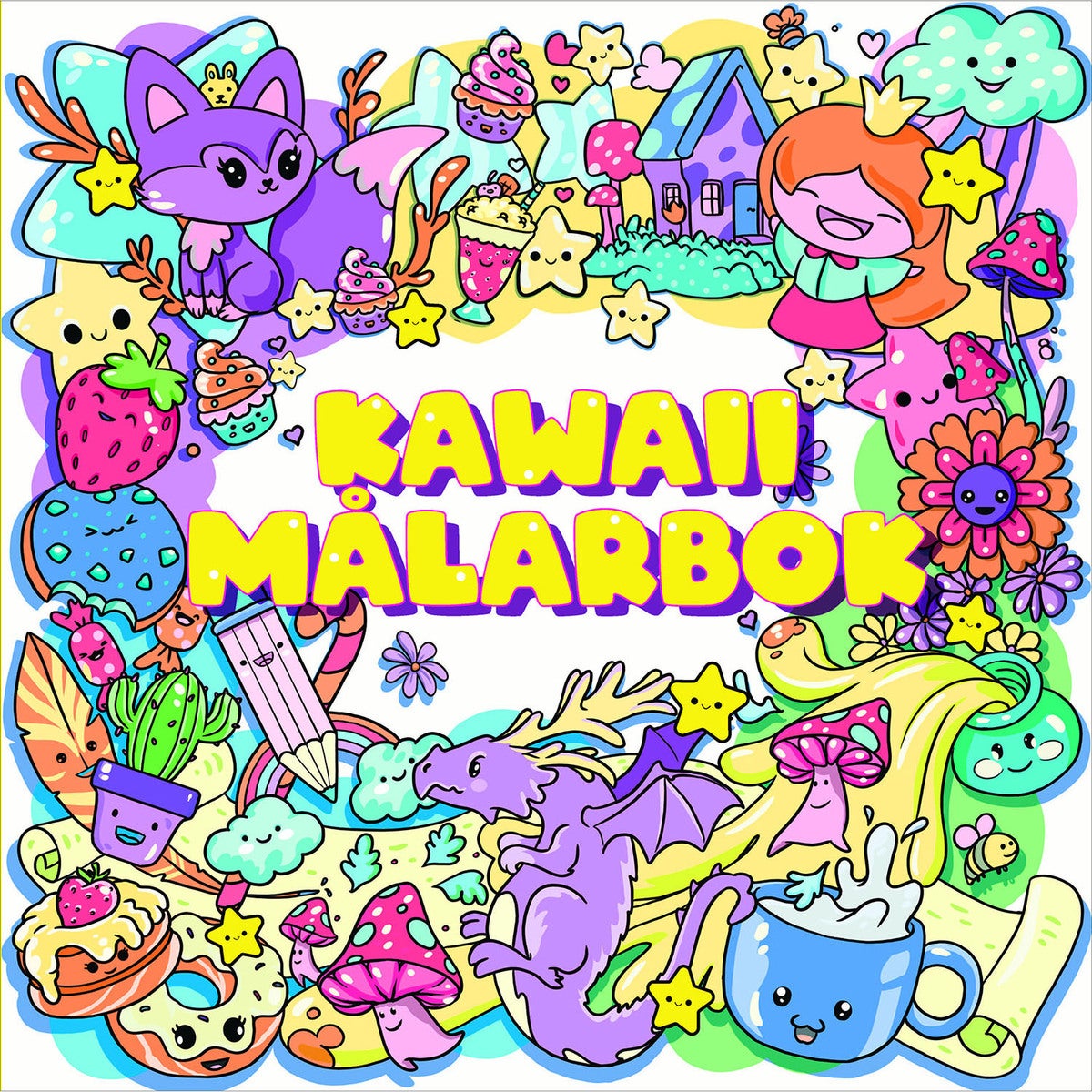 Kawaii målarbok
