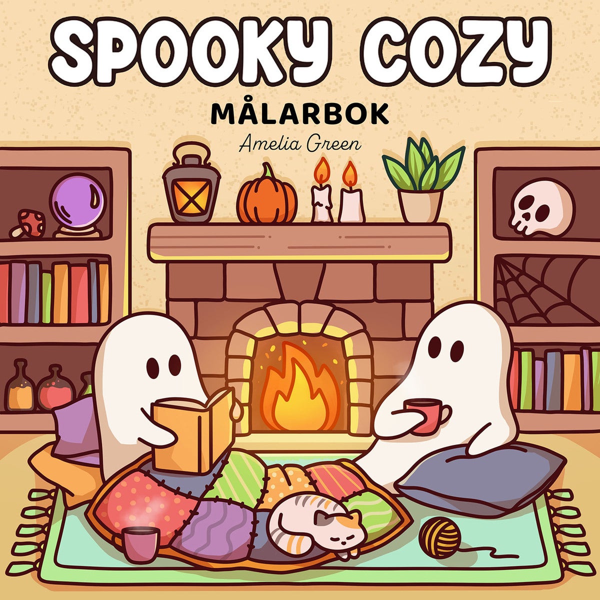 Målarbok: Cozy spooky