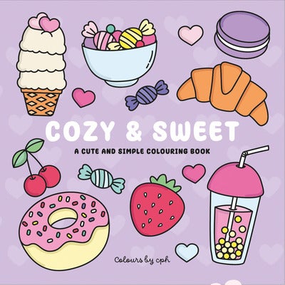 Målarbok: Cozy and sweet 
