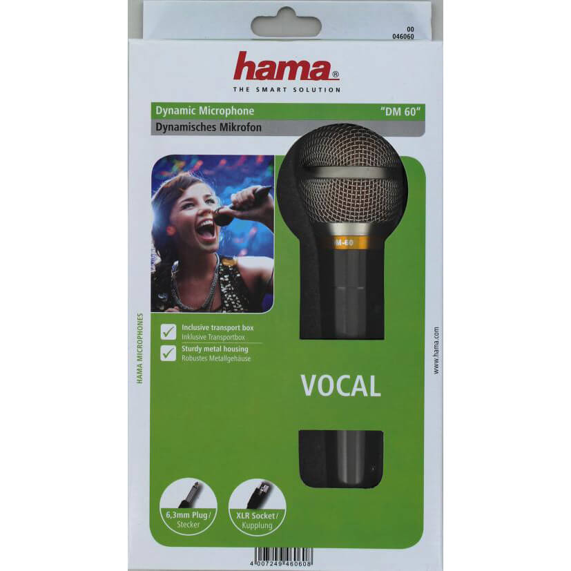 HAMA DM60 Dynamic Microphone Black