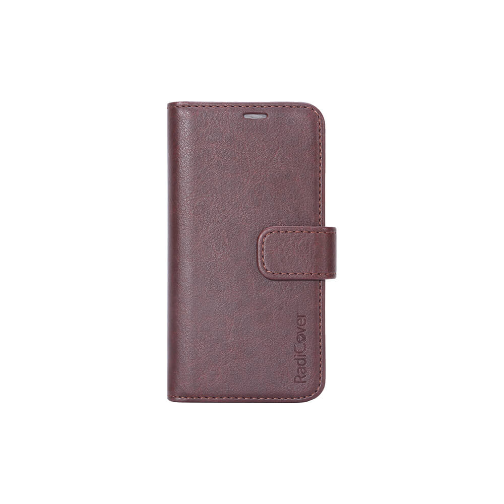 RADICOVER Strålingsbeskyttelse Lommebok PU iPhone 5/5S/SE Flipcover Brun