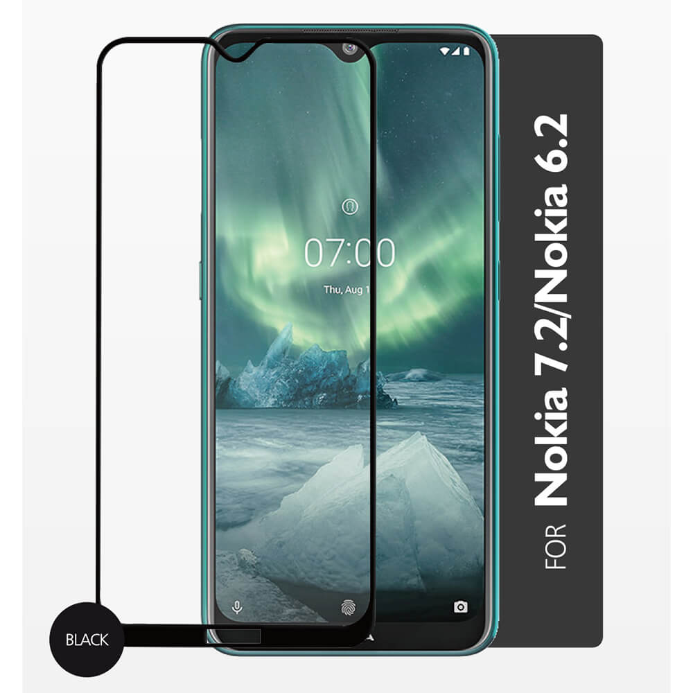 Glass Prot. 2,5D Full Cover Nokia 7.2