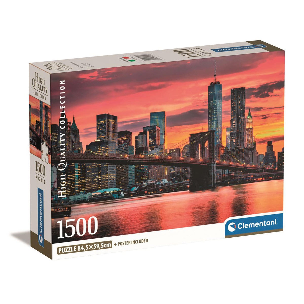 Puslespill 1500 Pcs CB High Quality Collection East River At Dusk