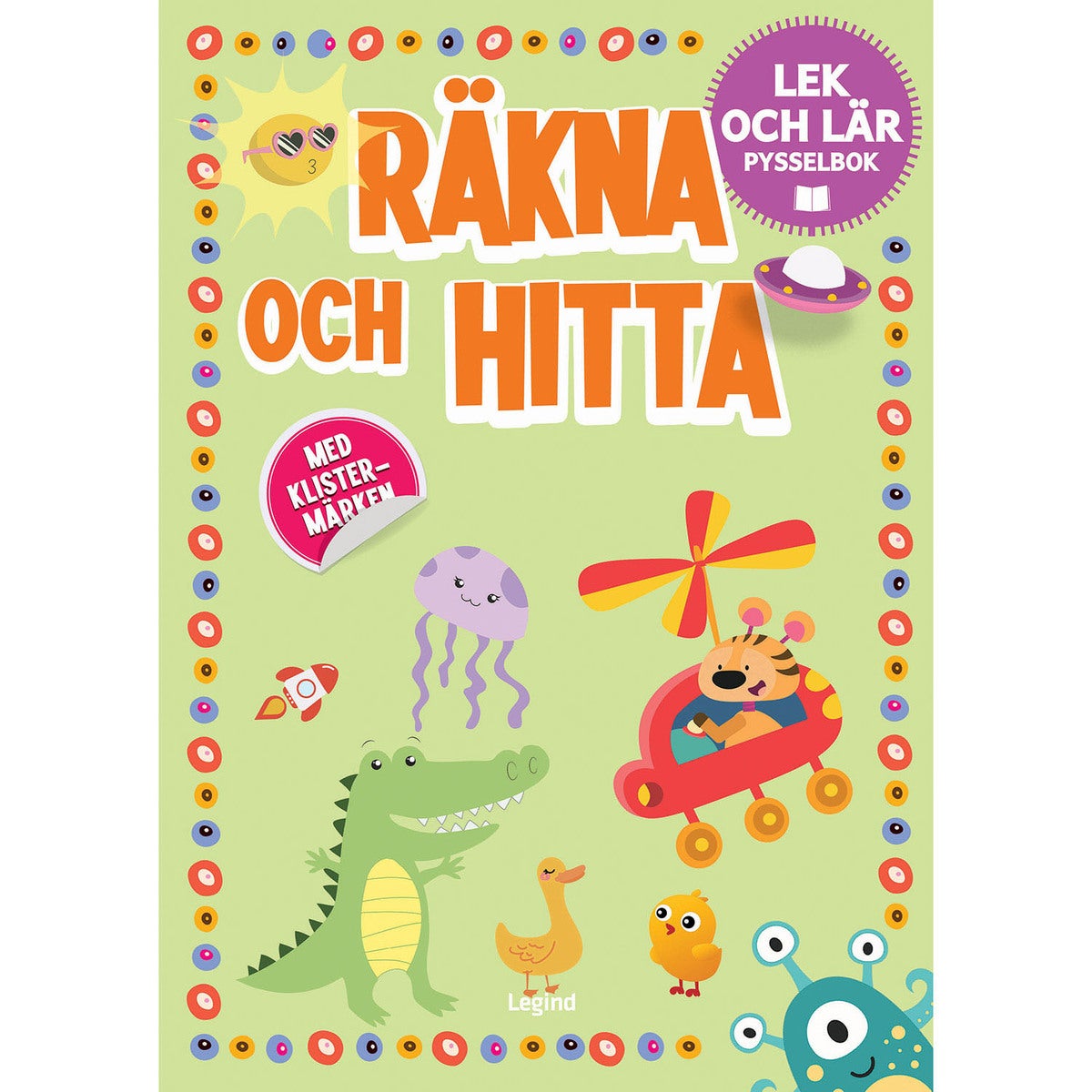 Räkna och hitta - Pysselbok med klistermärken