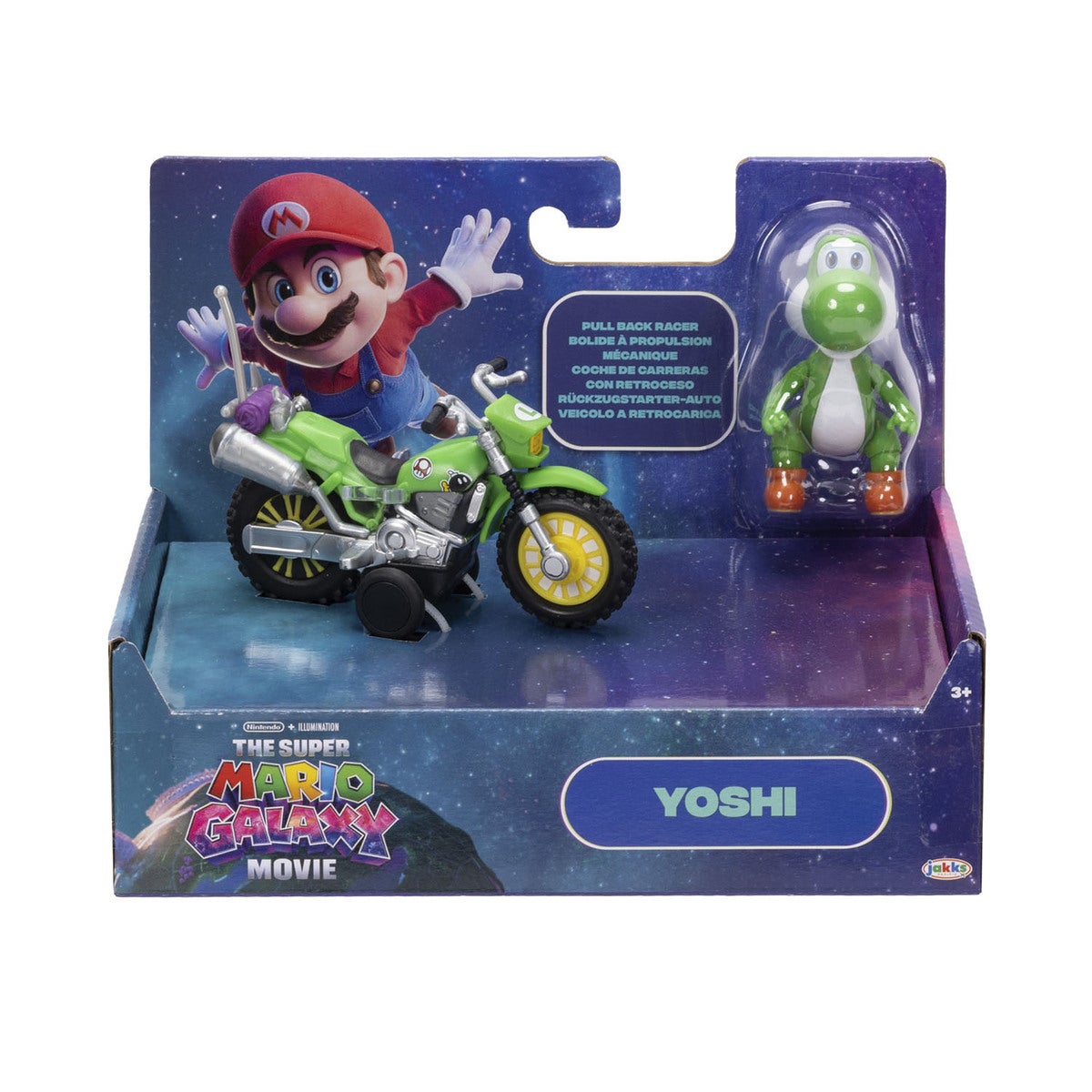 NTND Mario Galaxy Movie 2.5in Vehicle w/ Figure Yoshi