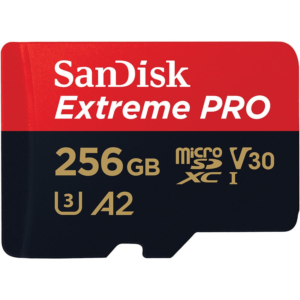 MicroSDXC Extreme Pro 256GB 200MB/s A2 C10 V30 UHS-I