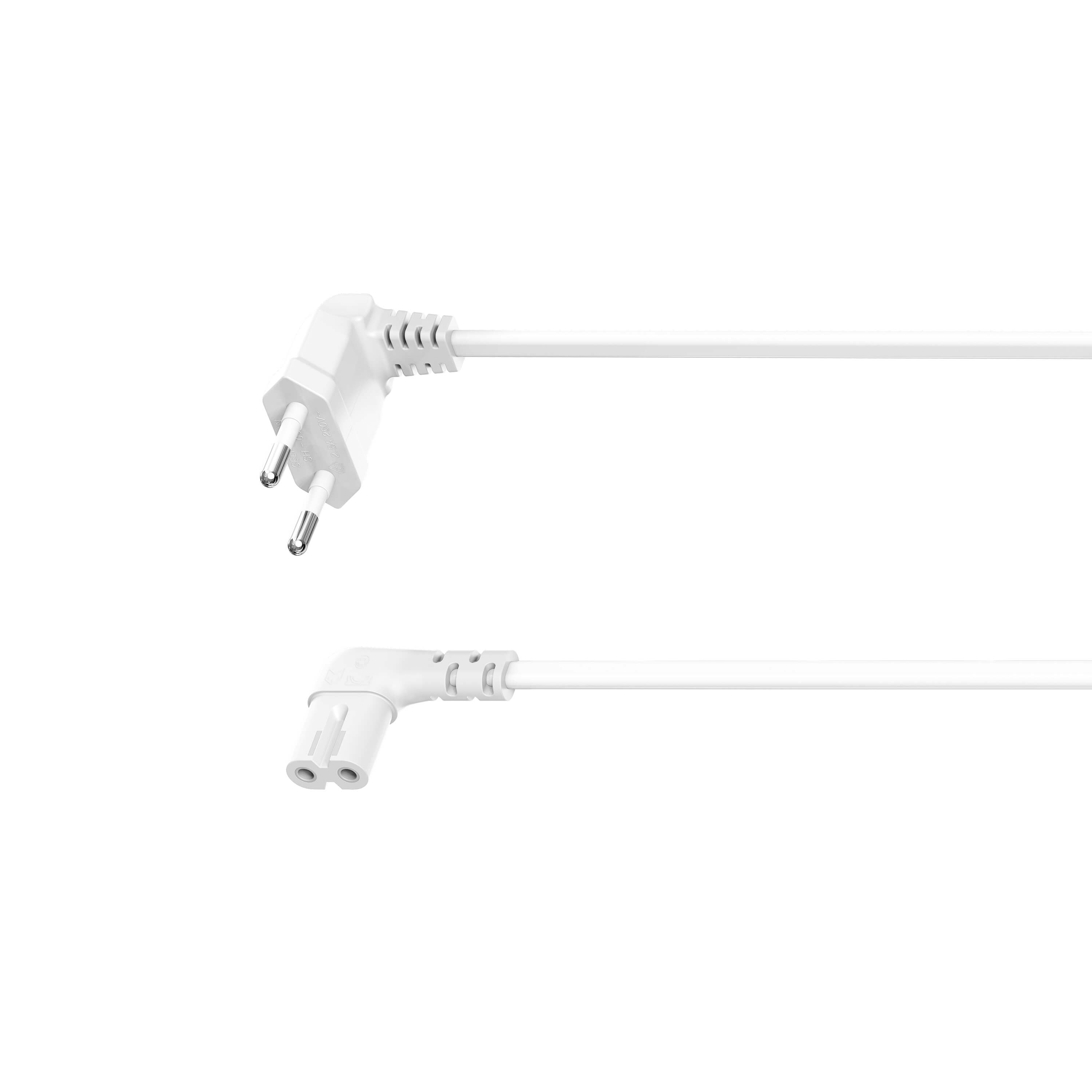 HAMA Euro Mains Lead Angled for One/Play1/SL/Play5 White 3.0m