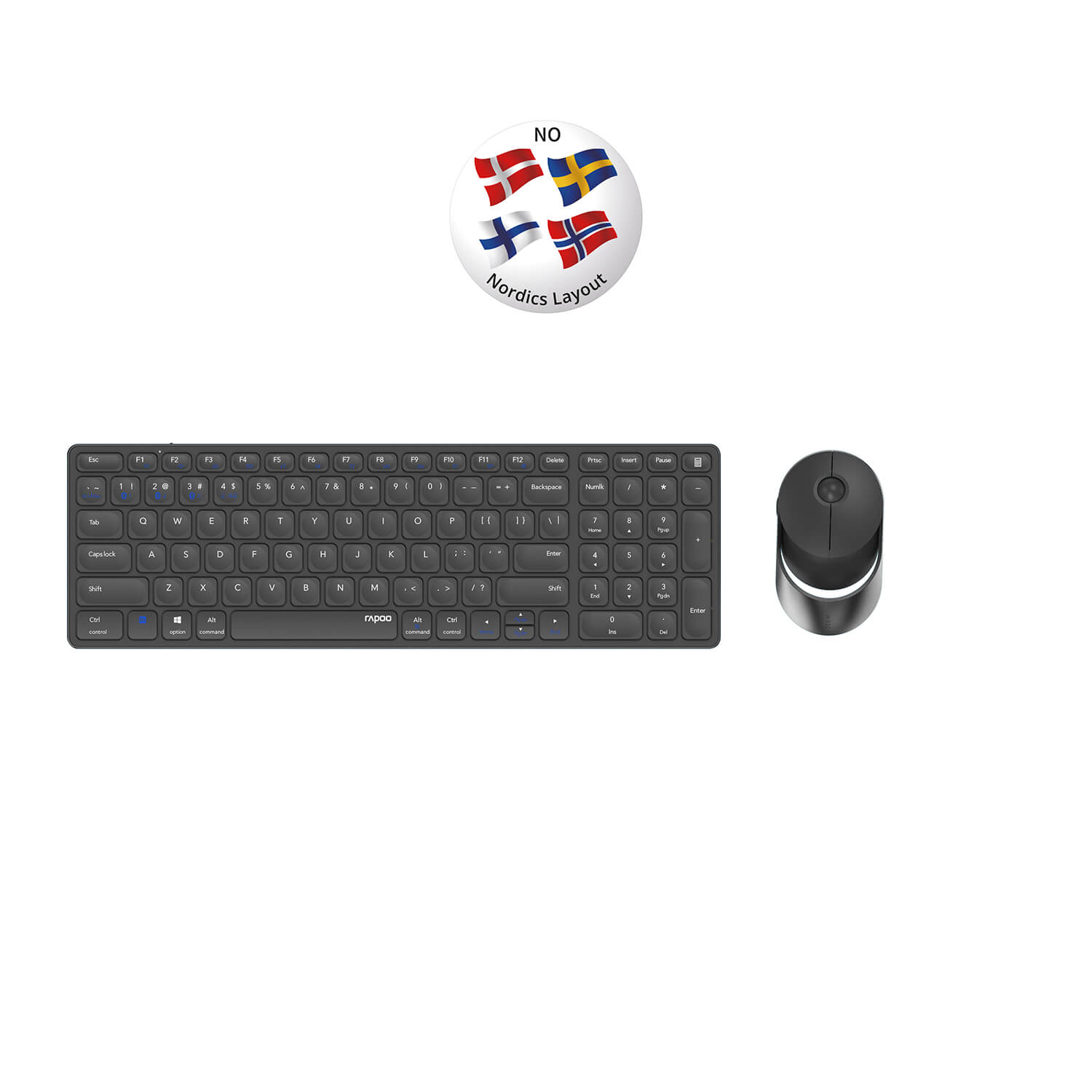 Keyboard/Mice Set 9750M Multi-Mode Wireless Dark Grey