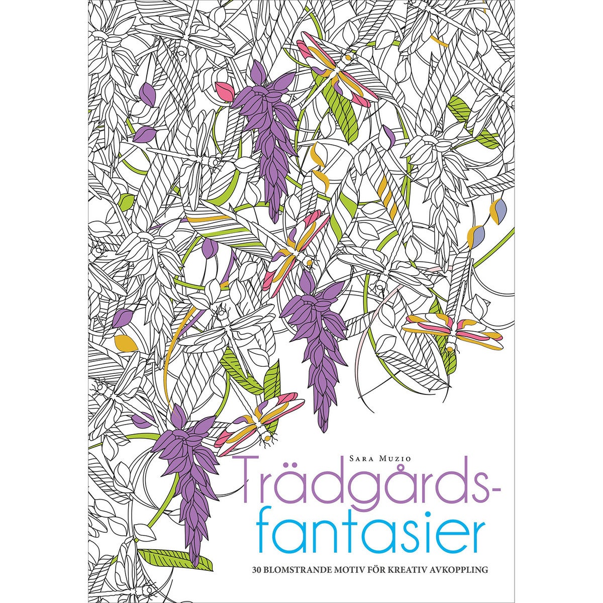 Målarbok: Trädgårdsfantasier