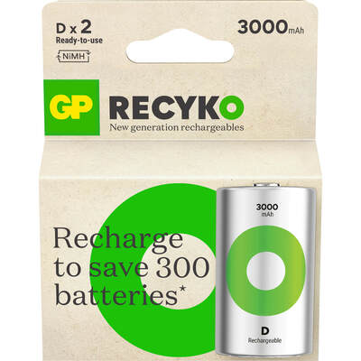 Paristo Recyko Recyko NiMH D HR20 3000mAh 2-Pack