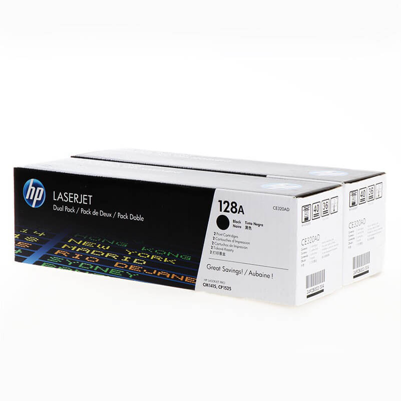 Toner CE320AD 128A Black 2-pack