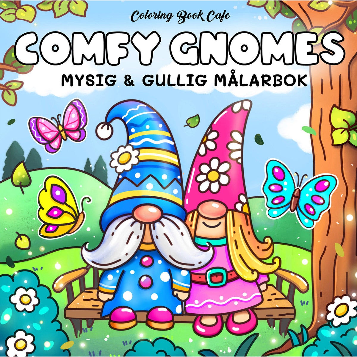 Målarbok: Cozy Comfy Gnomes