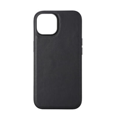 Phone Case Leather Magseries Black - iPhone 15 