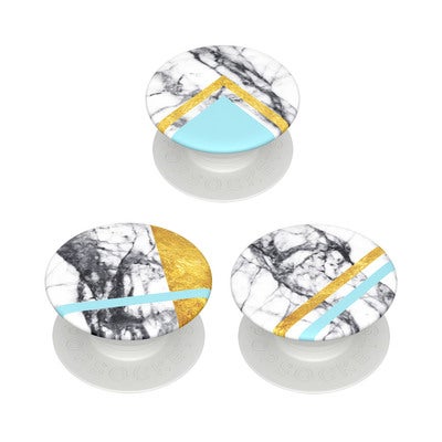 POPSOCKETS White Marble Glam Avtagbara MINI Grip 3pack