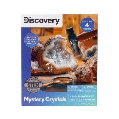DISCOVERY Toy Mystery Crystals Geode Excavation Kit 7pc