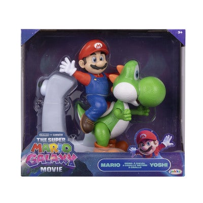 Mario Galaxy Movie Figure Feature Mario Riding Yoshi