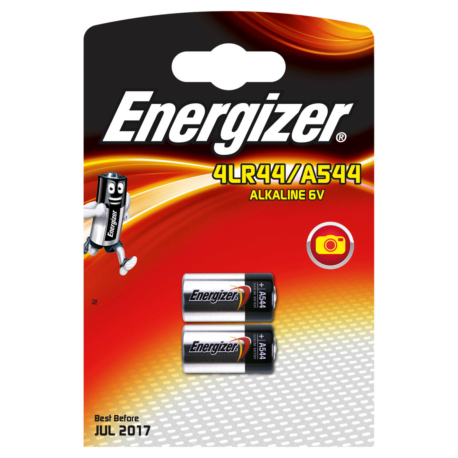 ENERGIZER Battery 4LR44/A544 Alkaline 2-pack