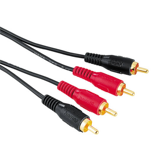 HAMA Johto 2xRCA-2xRCA  10m Kulta/Musta