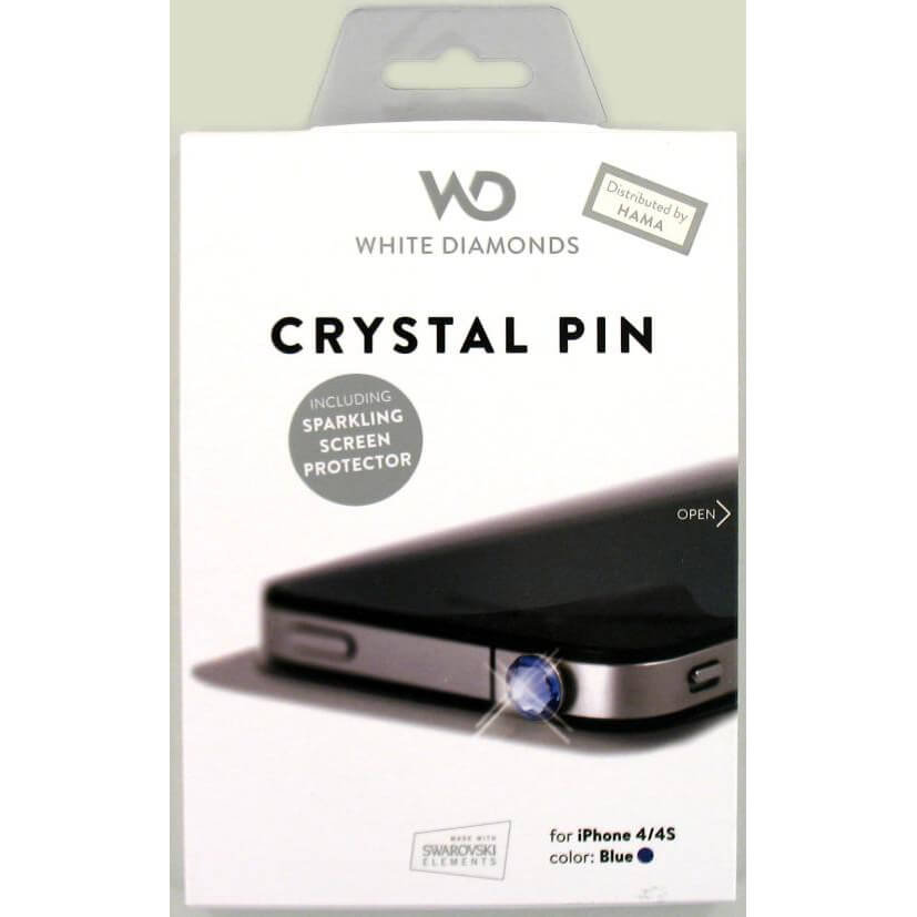 Crystal Pin for Apple iPhone 4/4S, blue