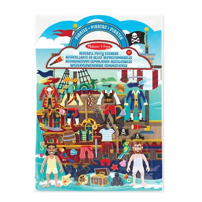 Reusable Puffy Stickers Playset Pirate