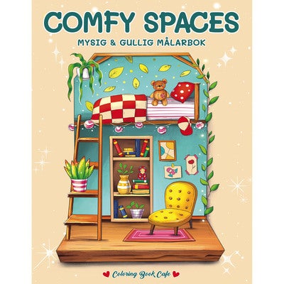Målarbok: Comfy Spaces (A4)