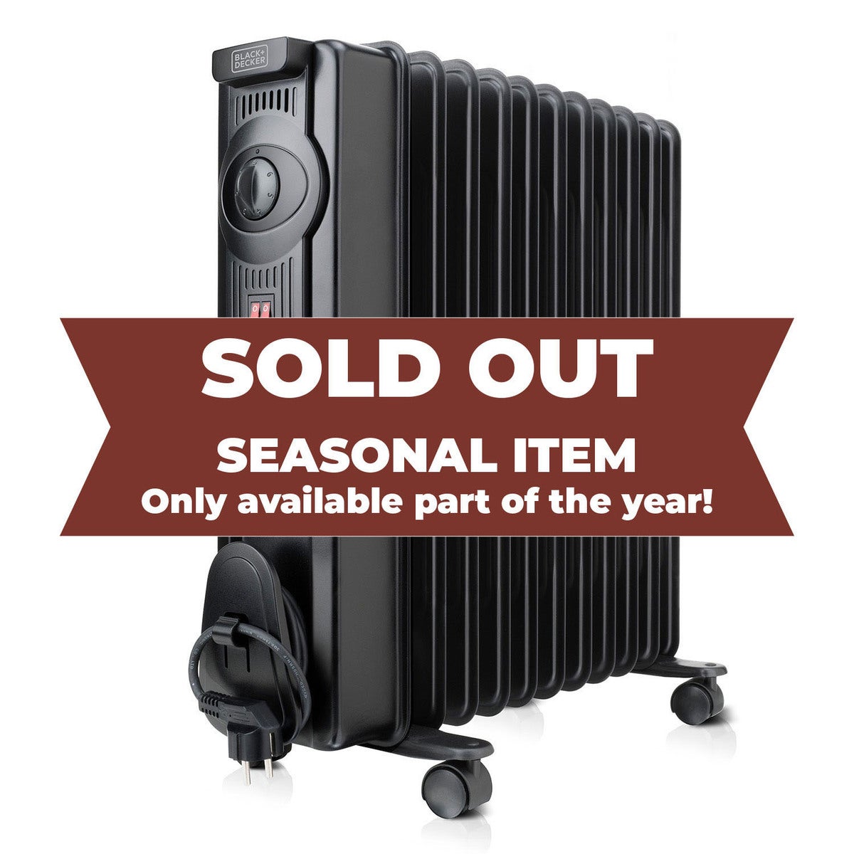 BLACK+DECKER Öljytäytteinen Patteri 2300W Black