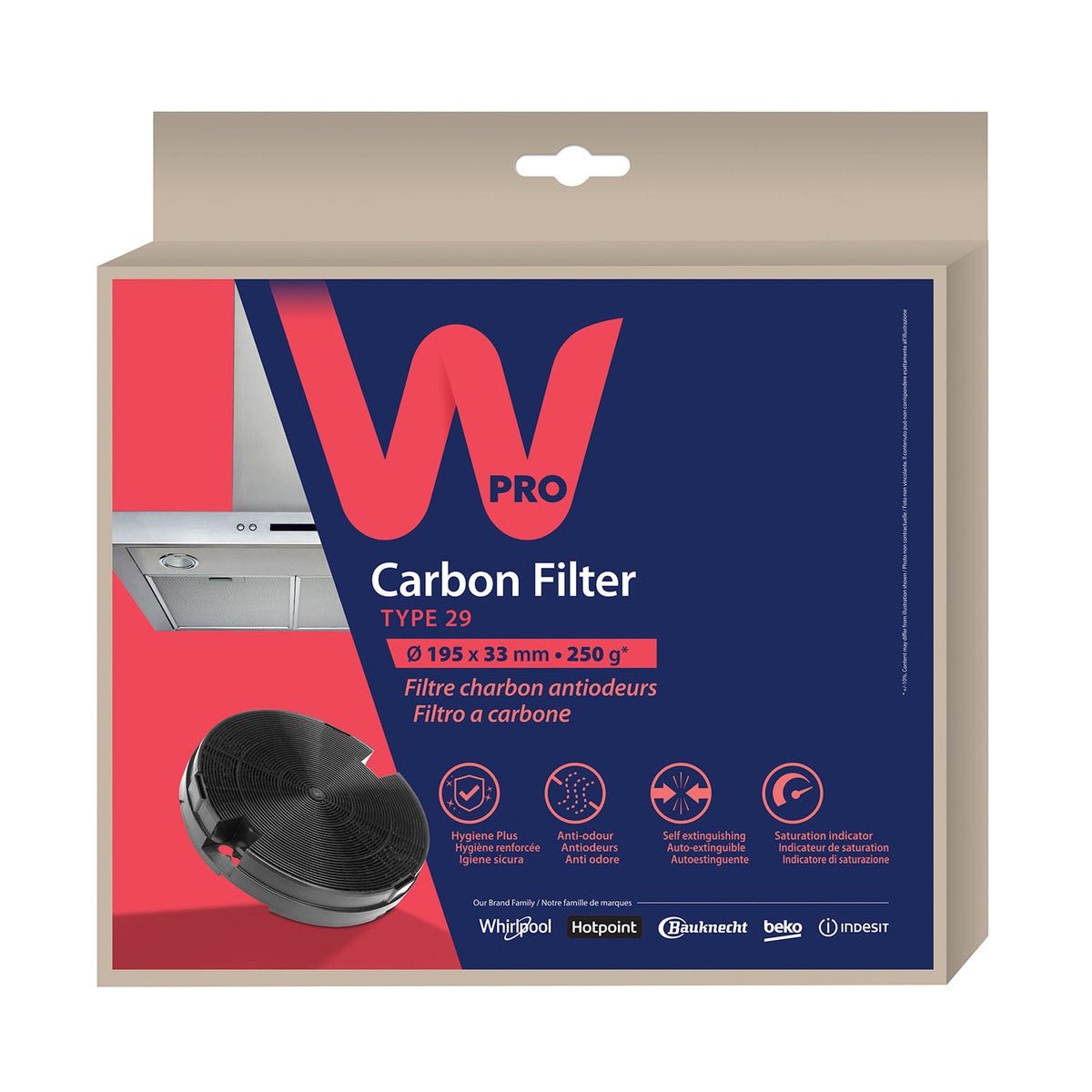 Kulfilter til Køkkenemhætte CHF029/1