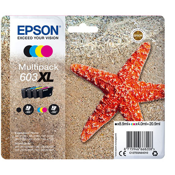 Ink C13T03A64010 603XL Multipack, Starfish