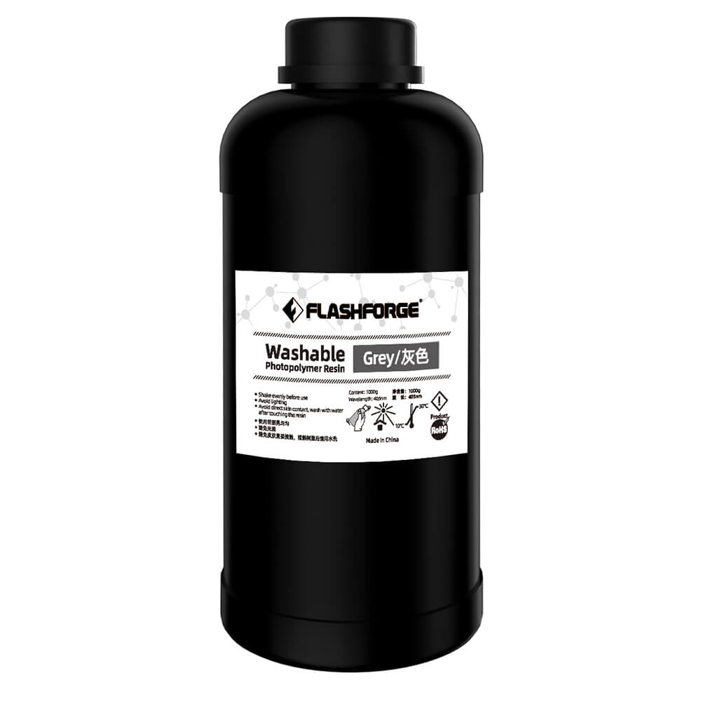 FLASHFORGE Washable Resin 1000g Grey 3D Printing Resin