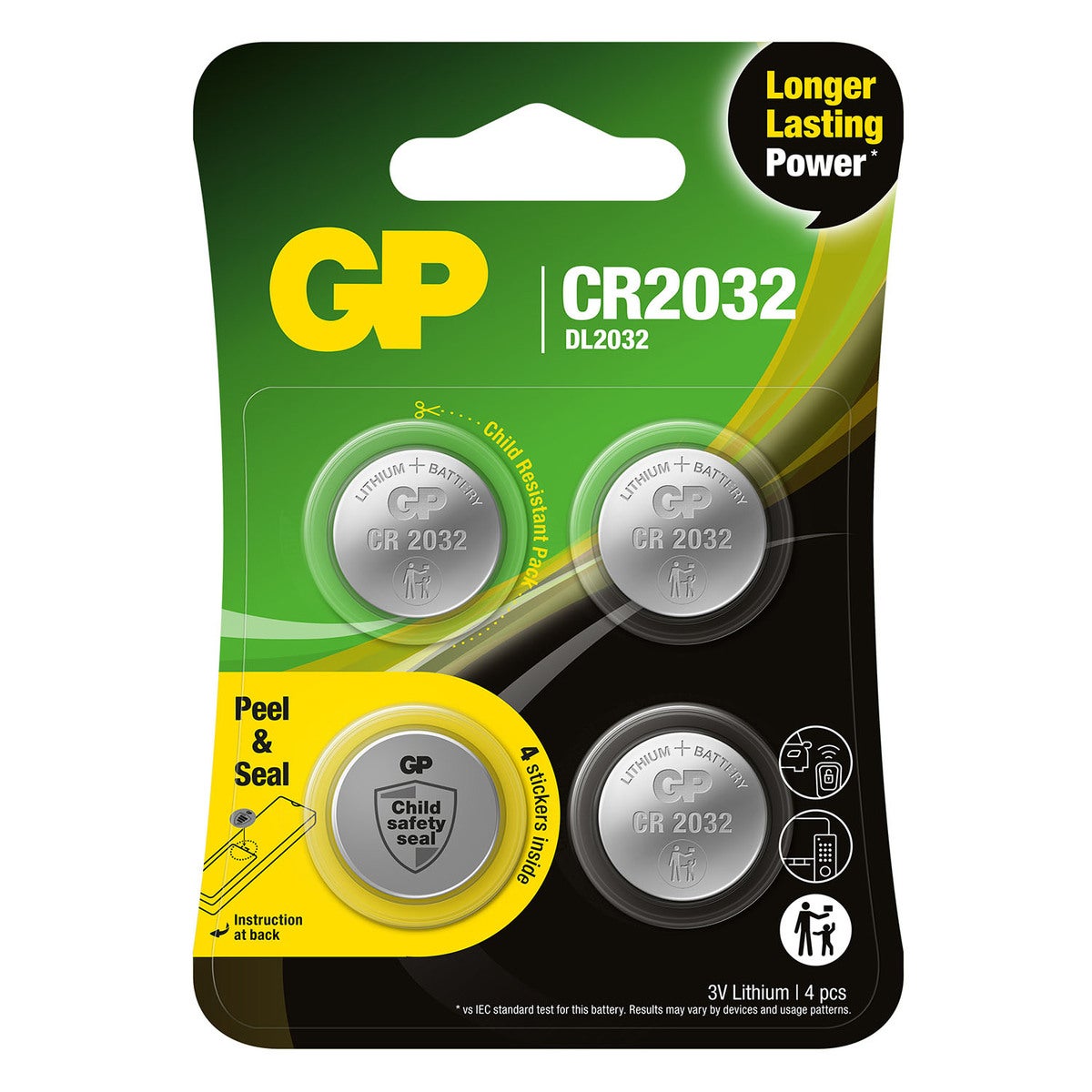 Coin Cell Lithium CR2032 4-Pack