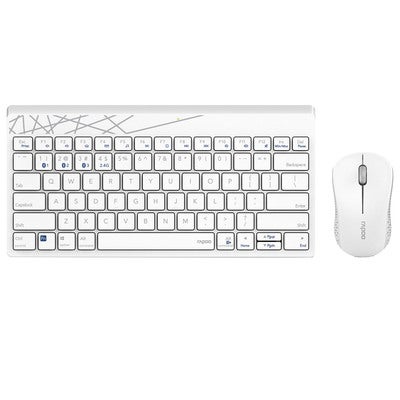 Keyboard/Mice Set 8000M Wireless Multi-Mode White