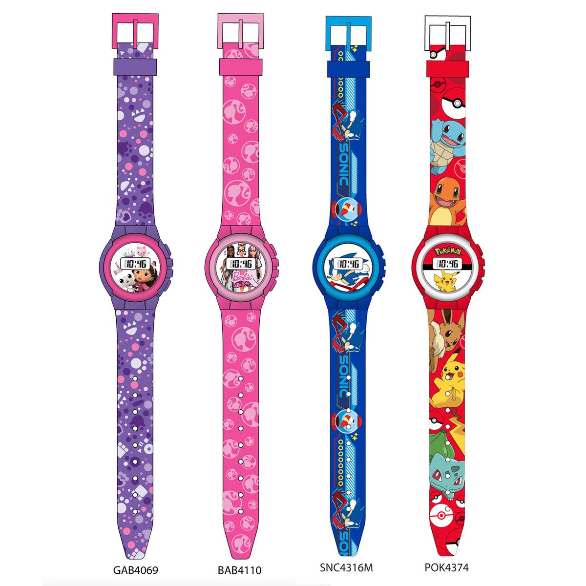 Watch Digital LCD CDU (Pokemon, Sonic, Barbie, Gabby)