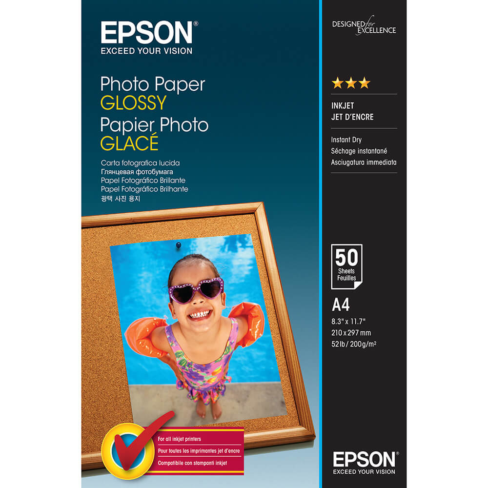 EPSON A4 Photo Paper Glossy  200g/m², 50 sheets