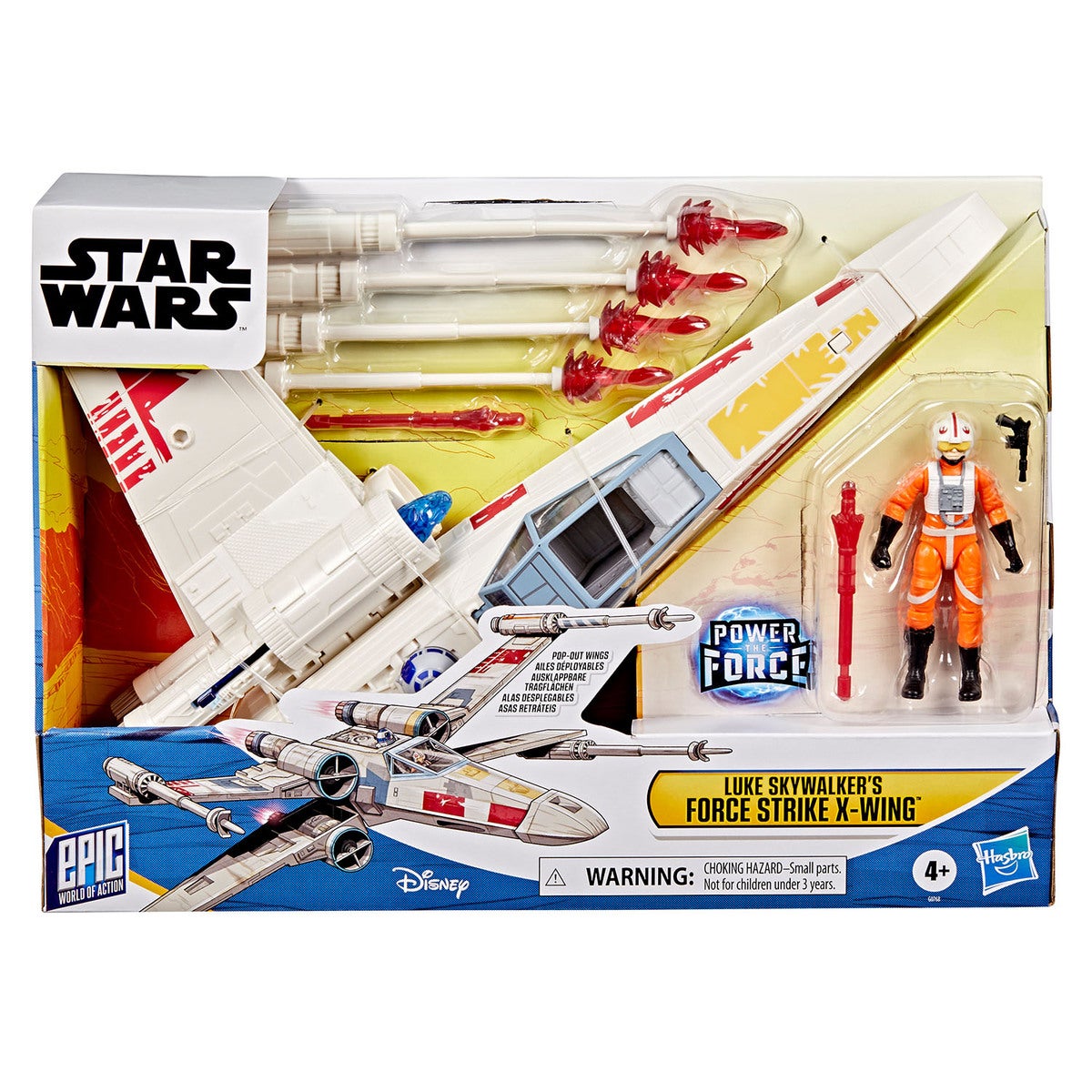 Epic World Of Action Luke Skywalker's Force Strike X-Wing, 4 Inch Action Figure & Vehicle 