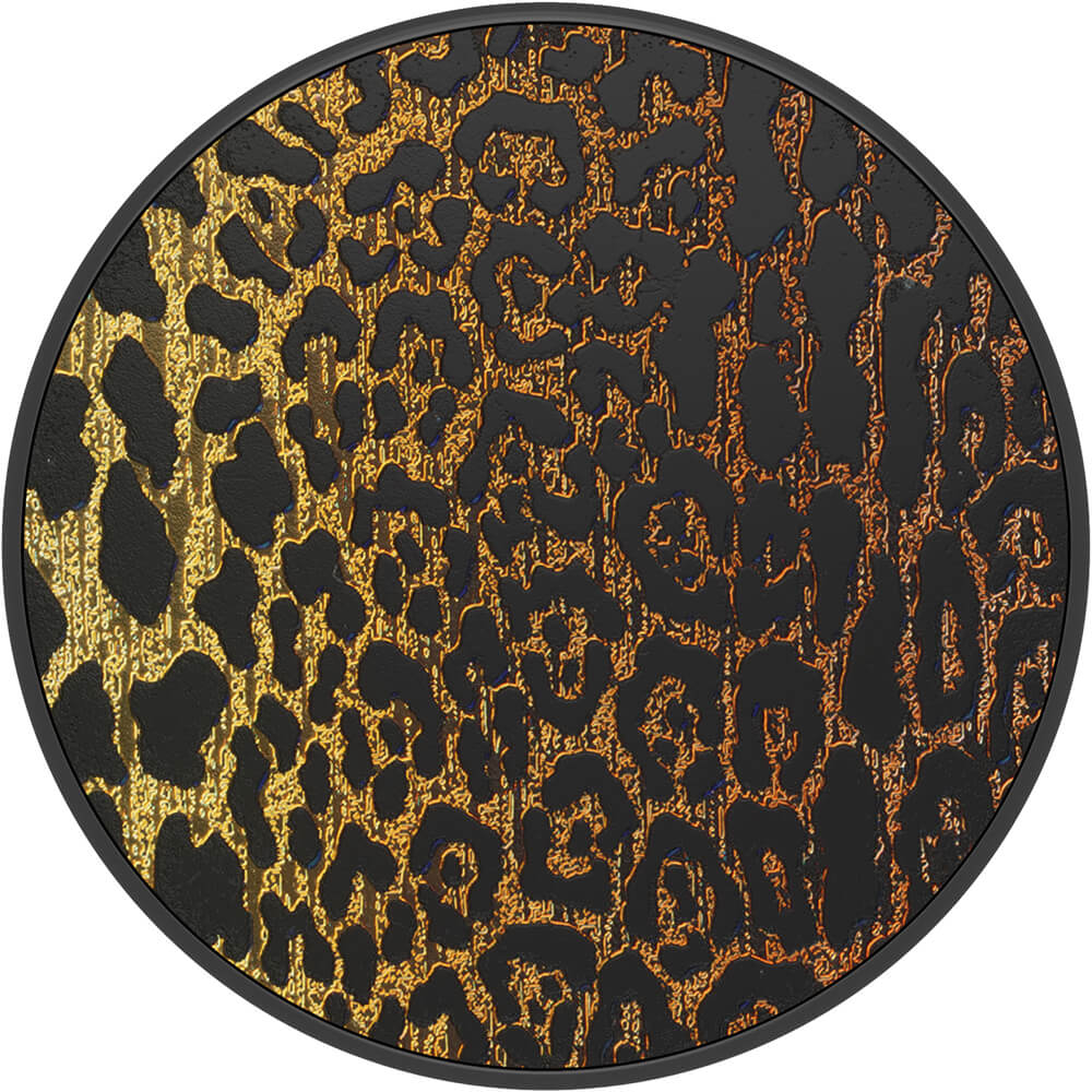 POPSOCKETS Embossed Metal Leopard Removable Grip with Standfunction LUXE