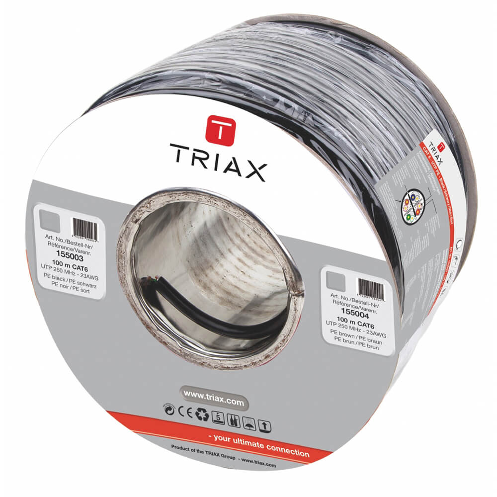 TRIAX Network Cable CAT6 UTP PE 100m Black