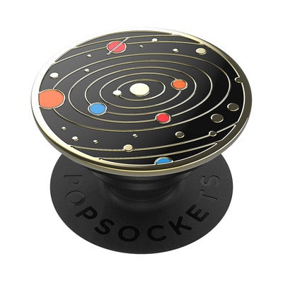 POPSOCKETS Enamel Solar flare Black  Irroitettava Grip Telinetoiminnolla Premium 
