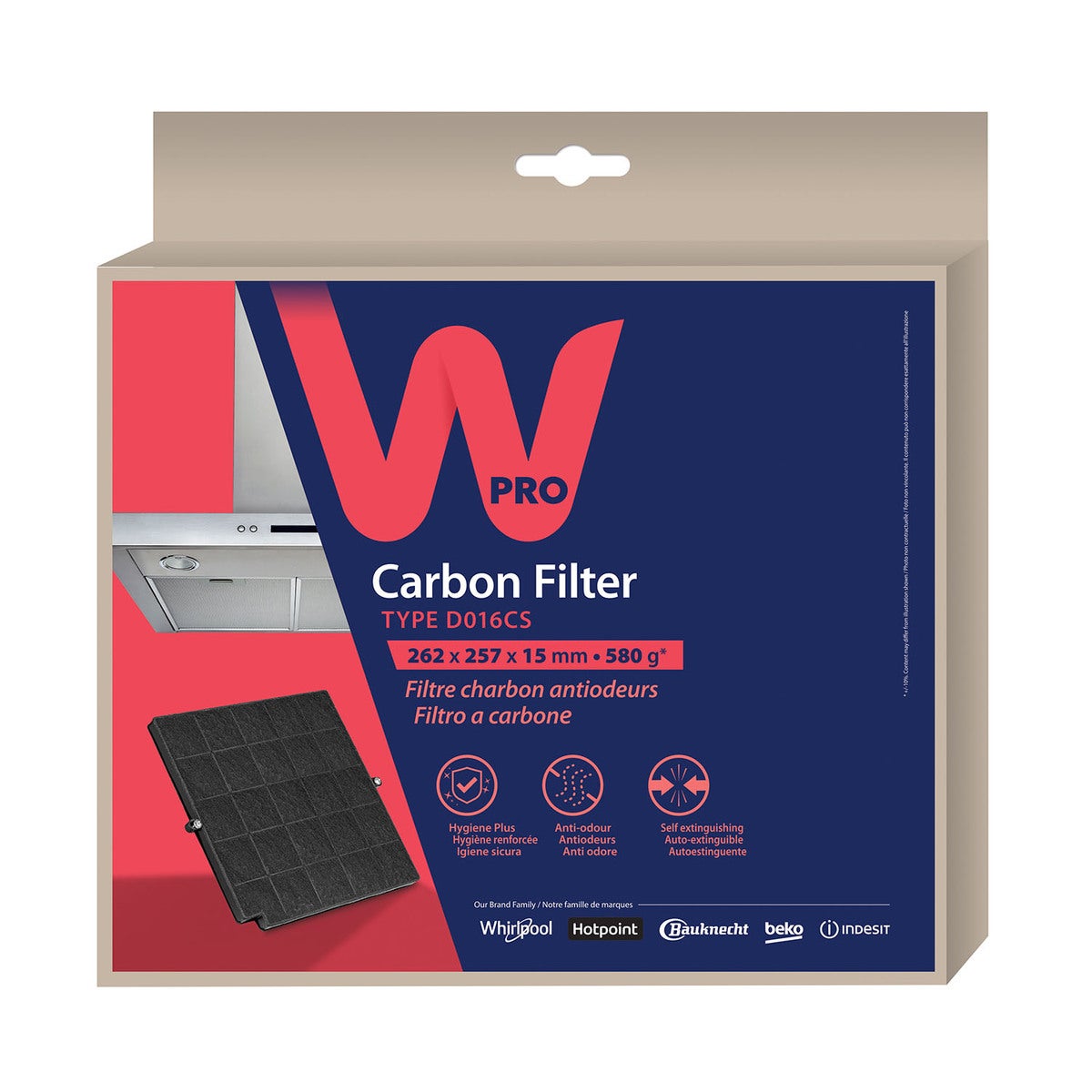 Kulfilter til Køkkenemhætte CHF D016CS 