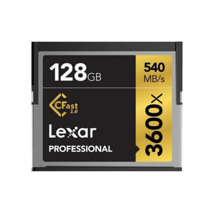 Lexar CFAST 2.0 128GB 3600X  540Mb/s