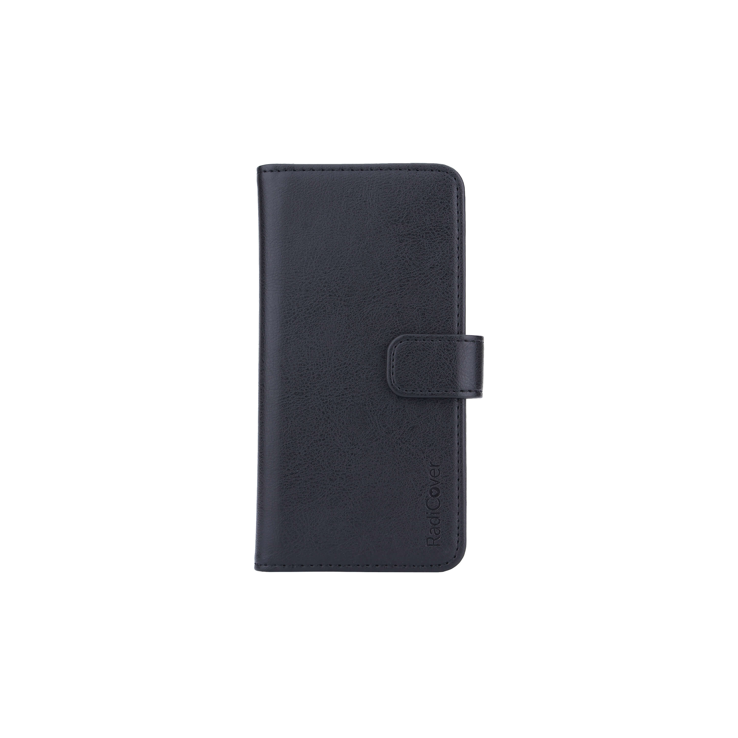RADICOVER Strålingsbeskyttelse Lommebok PU Universal Medium 5-5,4" 2in1 Magnetdeksel Svart