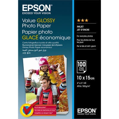 Value Glossy Photo Paper 10x15cm - 100 Sheets