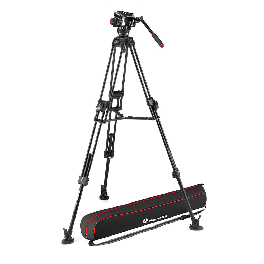 MANFROTTO Video Tripod Kit 504X + 645 Fast Twin Aluminium