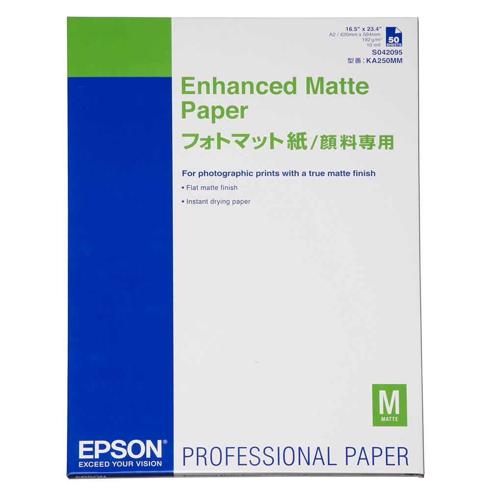 EPSON A2 Enhanced Matte Paper 192g, 50 sheets