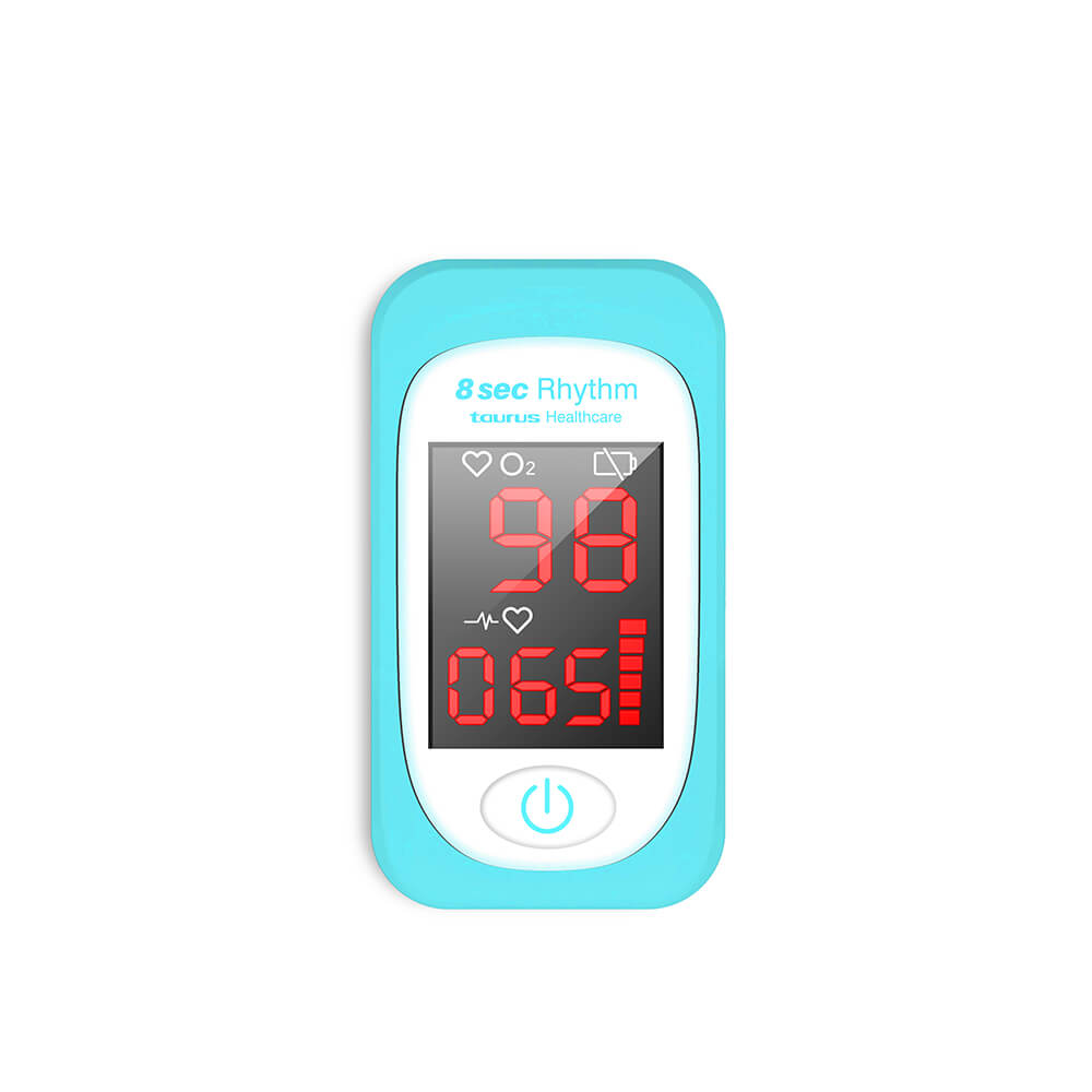 Fingertopps Puls och Oximeter Rhythm Vit
