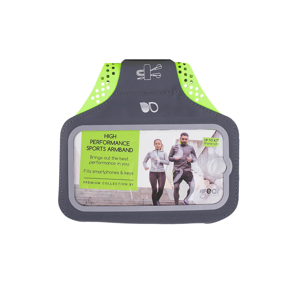 GEAR Sport Käsivarsikotelo Premium Universal Small 5" Harmaa/Kelt.