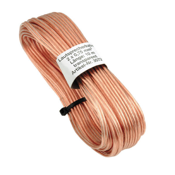 Loudspeaker Cable 2 x 0.75 mm ², 10 m, transparent